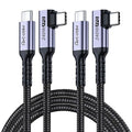 USB-C to USB-C Cable 6.6FT 2-Pack, 240W USB4, 40Gbps Data, 8K/60Hz, 5K/60Hz, 4K/144Hz Monitor Cable, Thunderbolt 4 Compatible, iPhone 16/15 Pro Max