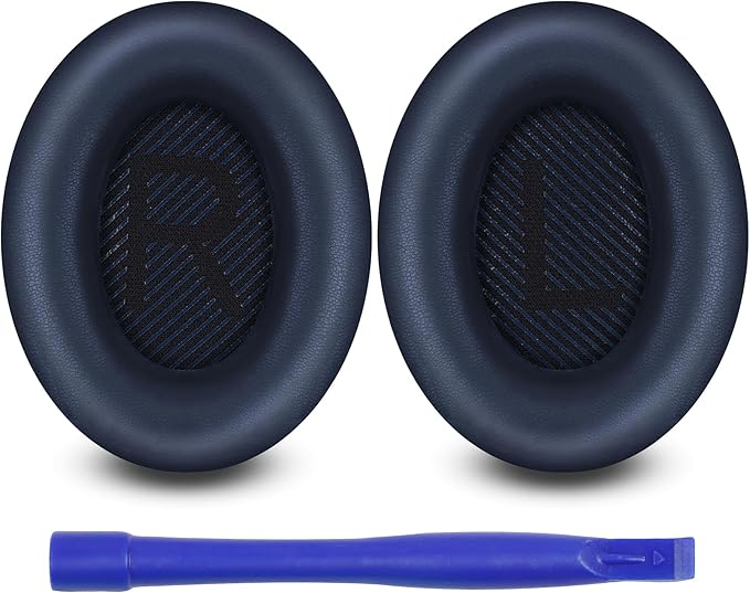 Ear Pads for Bose QuietComfort 35 ii, Premium Softer Leather Replacement Pads for Bose QC35 QC35ii Headphones Ear Pads Quiet Comfort, Noise Isolation Foam, Added Extra Thickness (Midnight Blue)
