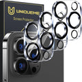 UniqueMe 𝑵𝑬𝑾 𝟮𝟬𝟮𝟮 [ 3 Pack] Compatible with iPhone 12 Pro Max 6.7" Camera Lens Protector Tempered Glass,[Case Friendly][Scratch-Resistant][Does Not Affect Night Shots] -Black Circle