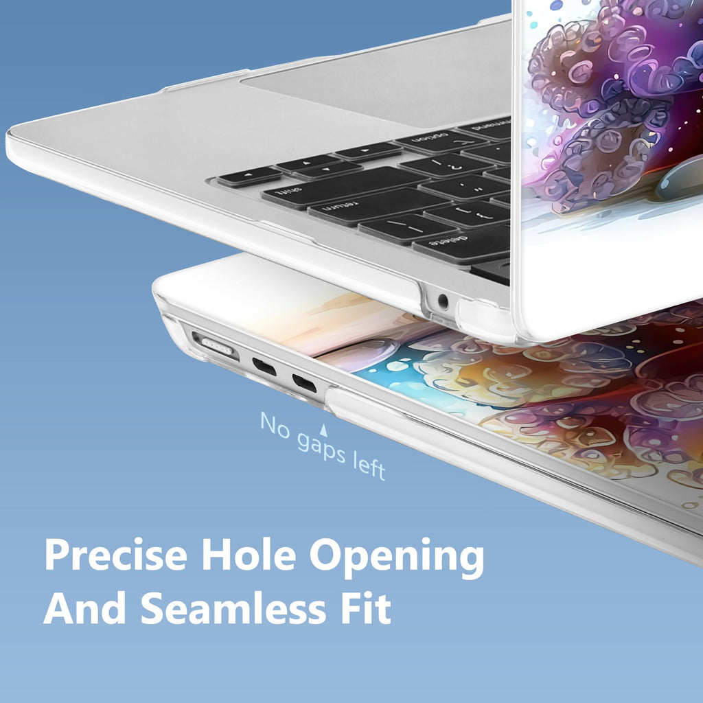 Mektron Case for 2026 MacBook Air 15 INCH M5 A3448 Compatible with M4 A3241 /M3 A3114 /M2 A2941 Printed Plastic Hard Shell Cover with 15.3" Liquid Retina Display Touch ID- Cute Octopus
