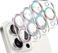 LucBuy 3PCS Sparkling Camera Lens Protector for iPhone 11 Pro/iPhone 11 Pro Max, Full Clear Acrylic Cover with Shiny Colorful Glitter Designed Decoration Back Camera Protector