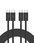Belkin USB C to USB C Cable 2-Pack, 9.9ft, 60W - Type C Charger, iPhone Charger Cord, Soft, Braided, Flexible for iPhone 16, Galaxy S25, Pixel 9, Airpods, iPad Pro & More, Travel Essentials - Black