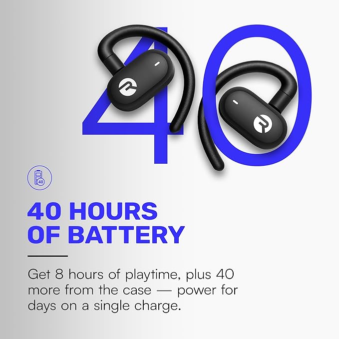 Raycon Everyday Open Earbuds – True Wireless Open Ear Bluetooth Headphones, Hook Design, IPX5 Water Resistant, 40 Hours of Battery Life (Blue)