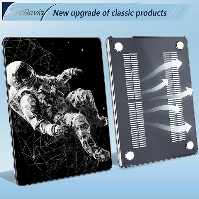 Compatible with MacBook Air 15 inch Case, M4 A3241/M3 A3114/M2 A2941 (Released 2025 to 2023), Hard Shell, Keyboard Cover, Screen Protector, Webcam Cover & Type-C Adapter, Astronaut