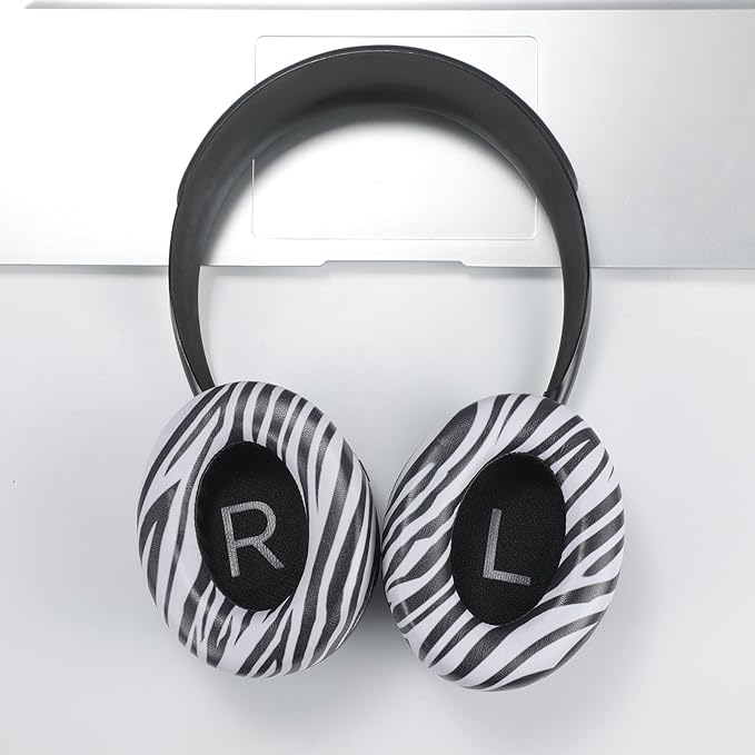Replacement Ear Pads Cushions, Earpads Cover for Bose 700 Noise Cancelling NC700 Over Ear Headphones (Zebra Print)