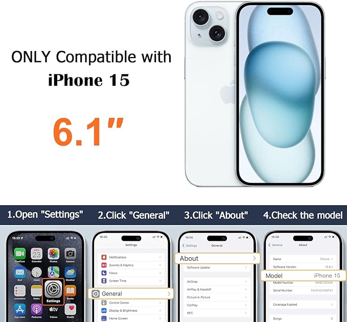 Designed for iPhone 15 Case Compatible with Magsafe Cover Camera Lens Protector Military Grade Protection Shockproof Soft TPU Slim Magnetic Phone Case for iPhone 15 Blue