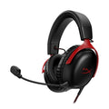 HyperX Cloud III – Wired Gaming Headset, PC, PS5, Xbox Series X|S, Angled 53mm Drivers, Spatial Audio, Memory Foam, Durable Frame, Ultra-Clear 10mm Mic, USB-C, USB-A, 3.5mm – Black/Red