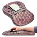 KUOSGM Mouse Pad Wrist Support, Ergonomic Mouse Pad with Massage Dot, Comfortable Computer Mouse Pad for Laptop, Wrist Rest Pain Relief Mousepad with Non-Slip PU Base for Office & Home, 12 x 8 in
