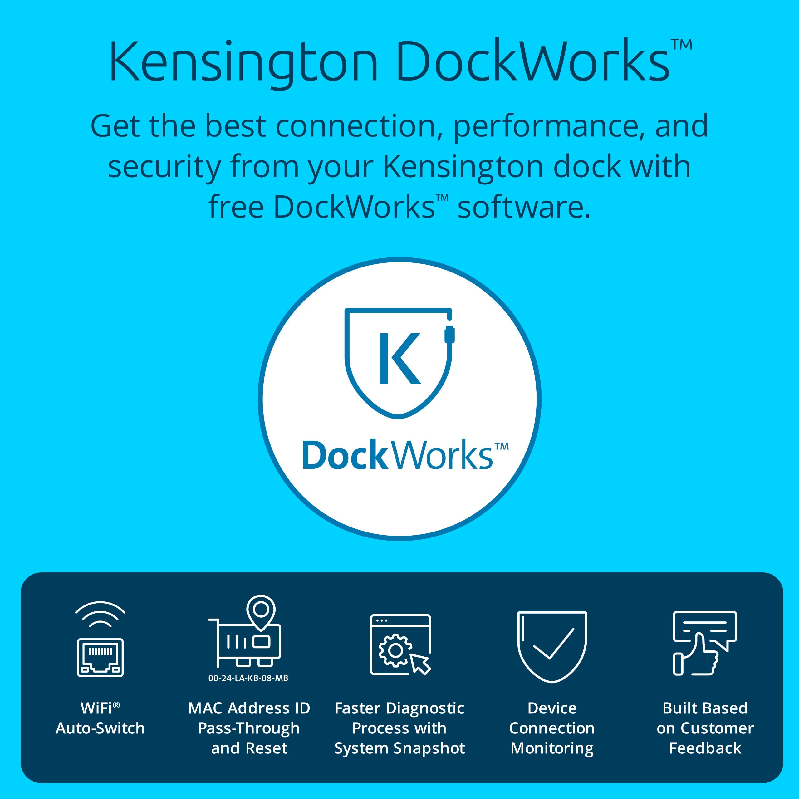 Kensington Triple Display USB-C Docking Station with 100W PD for Dell, HP, Lenovo, Acer, ASUS, Razer, Surface (Black)