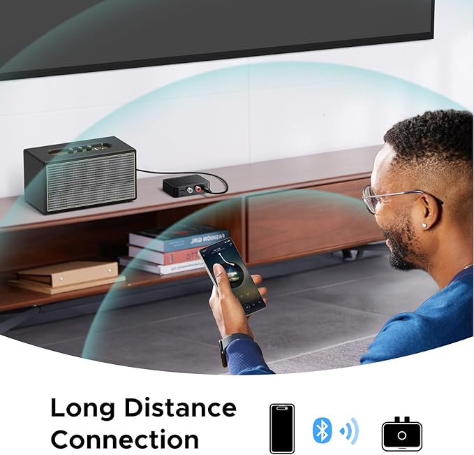 UGREEN Bluetooth 6.0 Receiver with LDAC, Hi-Res Wireless Audio Adapter with Low Latency, for Old Stereo/Speakers/Wired Speakers/Home Audio Music Streaming Stereo System