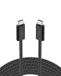Belkin USB C to USB C Cable, 9.9ft, 60W - Type C Charger, iPhone Charger Cord, Soft, Braided, Flexible for iPhone 16, Galaxy S25, Pixel 9, Airpods, iPad Pro, Tablet & More, Travel Essentials - Black