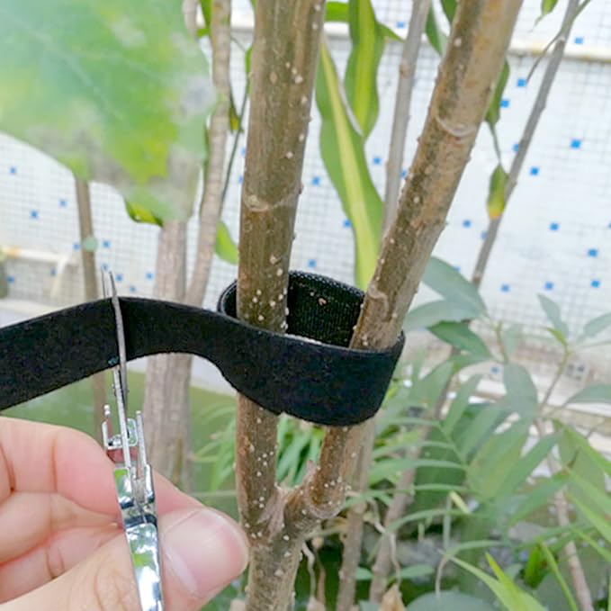 Reusable Fastening Tape Cable Ties 3/4 Inch Double Side Hook Roll (5 Yard, Black Upgraded Version)