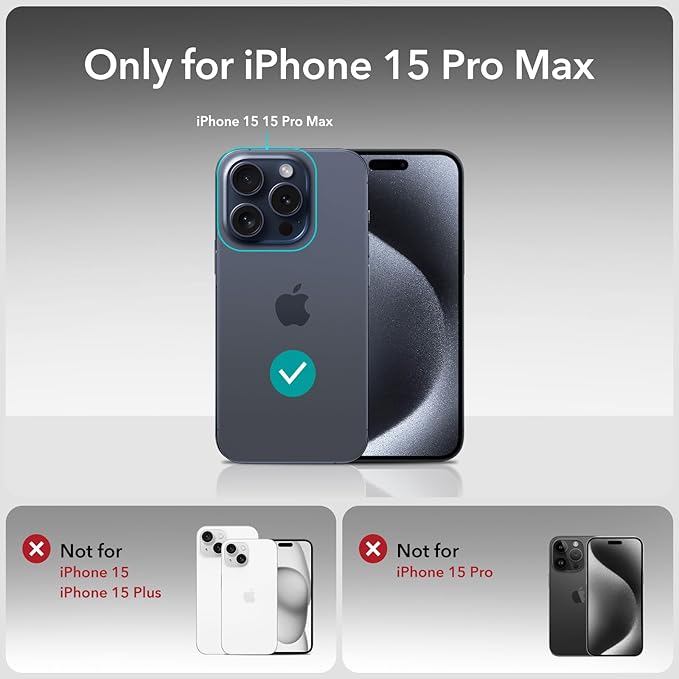 ESR 3 Pack for iPhone 15 Pro Max Screen Protector, [9H Hardness] [Military Grade Shatterproof] Full Coverage Tempered Glass Film with Easy Installation Tool, HD Clear, Scratch Resistant