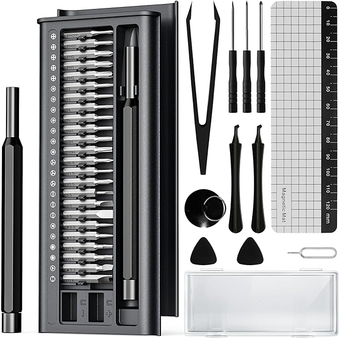 38-in-1 Precision Screwdriver Set,Mini Professional Magnetic Pads Tiny Repair Tool Kit for Macbook,Computer,Laptop,iPhone, PS4,PS5,Xbox, Switch,Eyeglasses,Watch,Ring Doorbell,Electronic,Gifts for Men