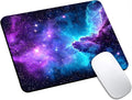 Mouse Pad, Cute Purple Nebula Galaxy Mouse Pads for Desk, 9.5" x 7.9" Non-Slip Rubber Base Computer Mousepad with Women, Portable Square Design for Wireless Mouse and Pad Laptop Office & Travel