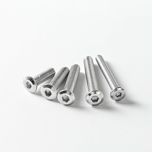 5/16-18 x 1" (20 Pack) Flat Head Hex Socket Cap Screws Bolts, 304 Stainless Steel 18-8, Hex Drive, Bright Finish, Fully Machine Thread