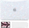 B BELK Compatible with MacBook Air 13 inch Case 2025 2024 2023 2022 M4 M3 M2 A3240 A3113 A2681, Plastic Laptop Hard Shell +Keyboard Cover +Screen Protector for MacBook Air 13.6 inch Case, Shiny Pearl