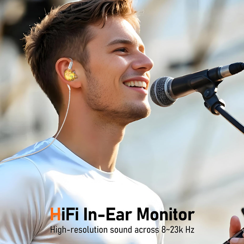 Audiovance Vibes 202 HiFi Wired Earbuds, IEM in Ear Monitor Headphones