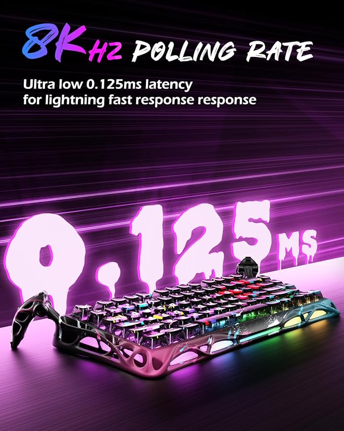 GravaStar Mercury V75 Pro 75% Hall Effect Magnetic Switch Gaming Keyboard-Neon Graffiti