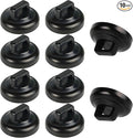 Magnet Zip Tie Mount Clips Magnetic Zip Ties Mount Base Holder Multipurpose Wire Cable Holder Mount Wire Clips Management for Home Office Marine Electrical Wiring (Black, 10 Piece)