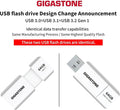 GIGASTONE 64GB Flash Drive (2 Pack) Z60 USB 3.2 Gen 1, 100MB/s Ultra Fast, Retractable Capless Slider Design, Data Storage, Backup for PC/Mac/TV/Car Audio, USB 2.0/3.0/3.1 Compatible