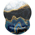 ITNRSIIET Ergonomic Mouse Pad with Gel Wrist Support Small Wrist Rest Smooth Surface Non-Slip PU Base Comfortable Office Supplies Pain Relief, 8.7 x 7.2 inches, Abstract Art Marble