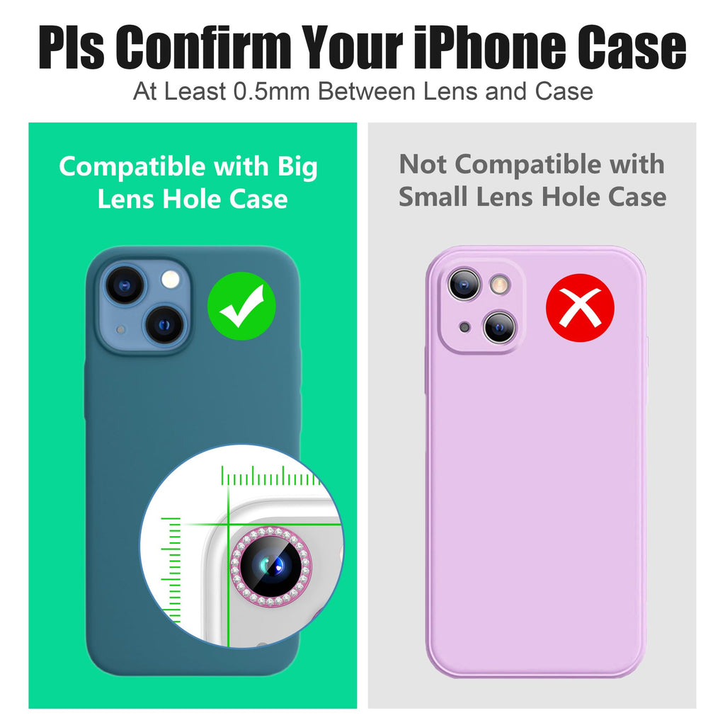 AGVEE 3+3 6 Pack for iPhone 15/15 Plus Camera Lens Protector Cover