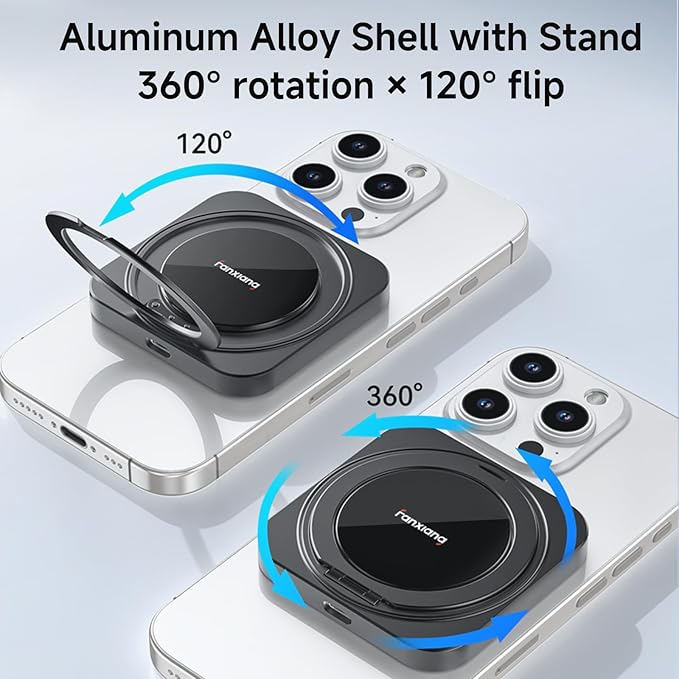 fanxiang 2TB Magnetic Portable SSD with 360° Rotating Stand, Up to 2000MB/s, USB-C 3.2 Gen 2x2 External Solid State Drive,Compatible with iPhone 15/16, Android,Mac, PC, and Tablets