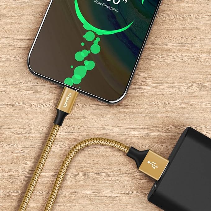 etguuds 6.6ft USB A to USB C Cable 3A Fast Charging, 2-Pack USB A to USB Type C Charger Cord for iPhone 16 15 Pro/Pro Max/Plus, for Samsung Galaxy S24 S23 S22 S21 S20 S10 A55 A54 Flip Note, Moto, Gold