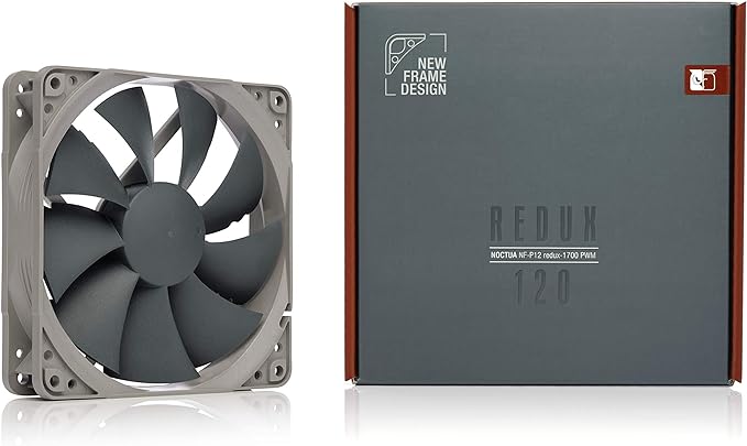 Noctua NF-P12 redux-1700 PWM, High Performance Cooling Fan, 4-Pin, 1700 RPM (120mm, Grey)