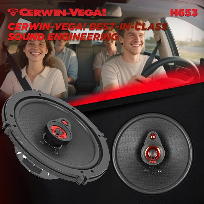 CERWIN-VEGA! HED 2025 Edition – 6.5” 3-Way Coaxial Full Range Speaker System - H653