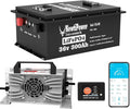36V 300Ah Golf Cart Lithium LiFePO4 Battery with Charger and 200A BMS Grade A Cells Deep Cycle Rechargeable Battery,10000+ Cycles,Perfect for Golf Cart,Off Grid Applications (36V 300Ah-GC)