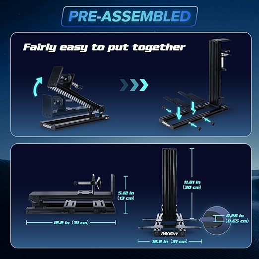 Hotas Mount, Joystick Mount, Aluminum Flight Stick Desk Mount for Logitech X56, X52, X52 Pro, Thrustmaster T.1600M, TCA, T.Flight Hotas One, 4, X, Airbus, VKB Gladiator Nxt (Red)