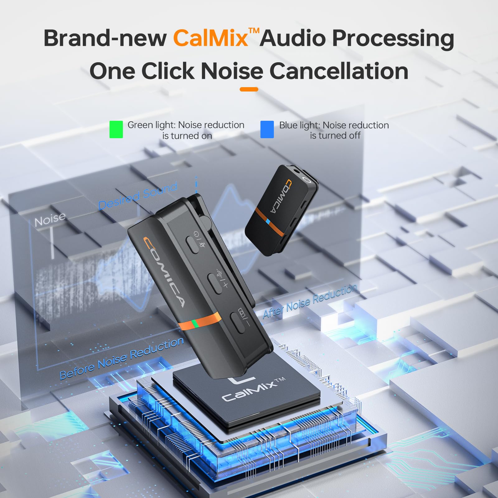 COMICA Vimo Q 4 Channels Wireless Lavalier Microphone for Camera/Smartphone