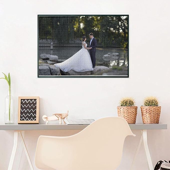 Custom Jigsaw Puzzle from Photos 300/500/1000 Pieces Personalized Wooden Picture Puzzles Gift for Adult Family Friends,Birthday,Valentine's Day (Horizontal 1000PCS)