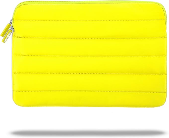 ANECDOTE Laptop Case 15-16 Inch – A Perfect Laptop Sleeve - Compatible with MacBook Air/Pro 15 inch M3 M2 M1 Chip Pro Max 2023-2021 – Fits Well, Made of 100% Nylon with Aesthetic Design (Neon Yellow)