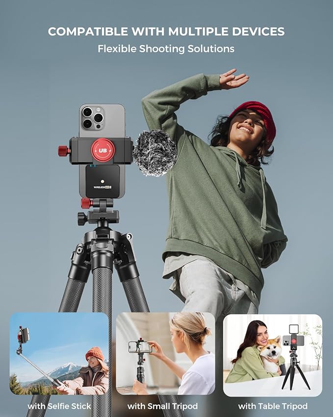UBeesize Metal Phone Tripod Mount Cold Shoes with Arca QR Base, 3 Control Knob 360° Cell Phone Tripod Adapter for iPhone, Samsung, Desktop Tripod Smartphone Holder for Video Streaming Vlogging Rig