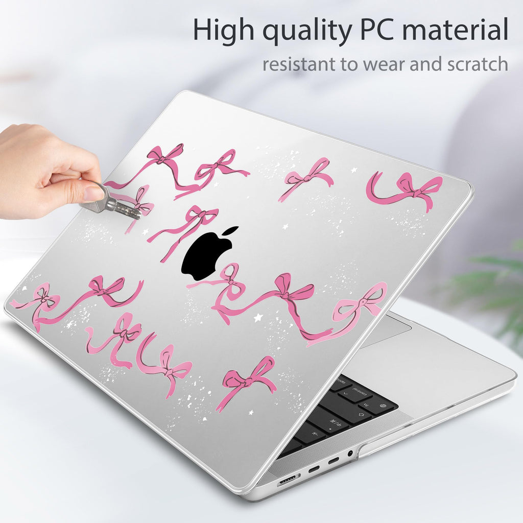 Tuiklol for MacBook Pro 14 Inch Case 2026 2025 2024 2023 2022 2021 Release M5/M4/M3/M2/M1 A2442 Pro/Max,Hard Shell Case with Screen Protector for Touch ID, Bow