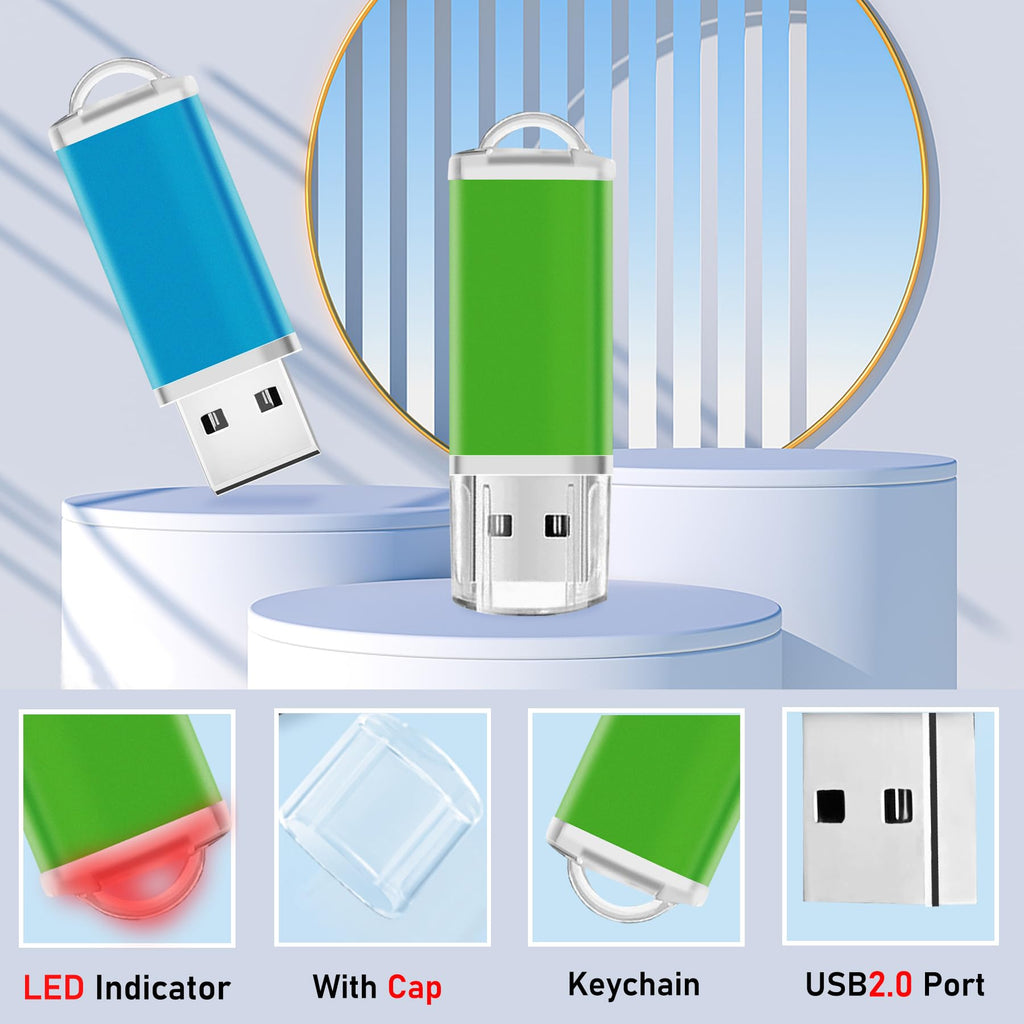 2GB USB Flash Drive 20 Pack Nicepicten Bulk USB Stick 2.0 Jump Thumb Drive