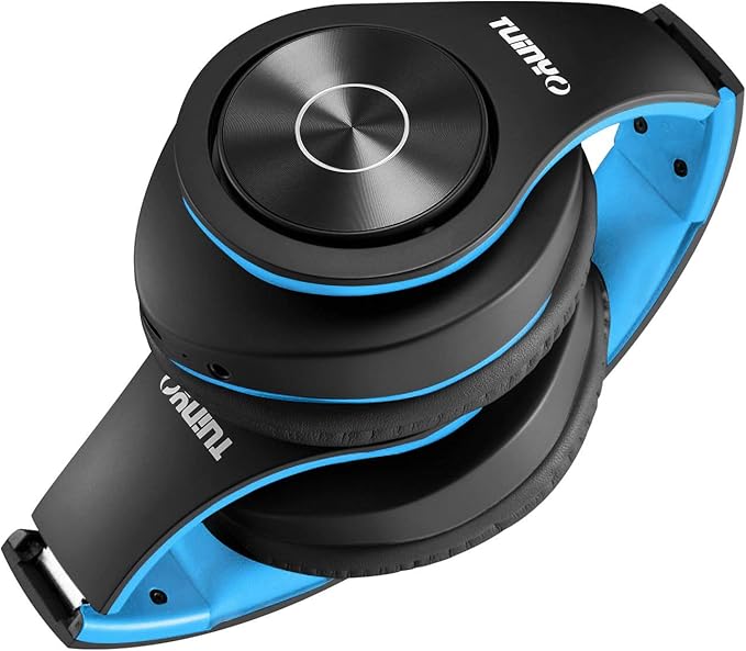 TUINYO Wireless Bluetooth Headphones - Over Ear Headset with 40H Playtime, Deep Bass, Memory-Protein Earmuffs, Mic & Wired Mode - Compatible with PC, Cell Phones & TV | Model