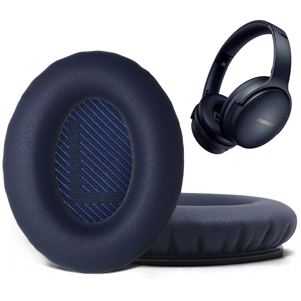 Headphones Replacement Ear Pads,for Bose Quietcomfort QC35 35 ii (Navy Blue) Ear Pads with Softer Leather, Noise Isolation Foam-Blue