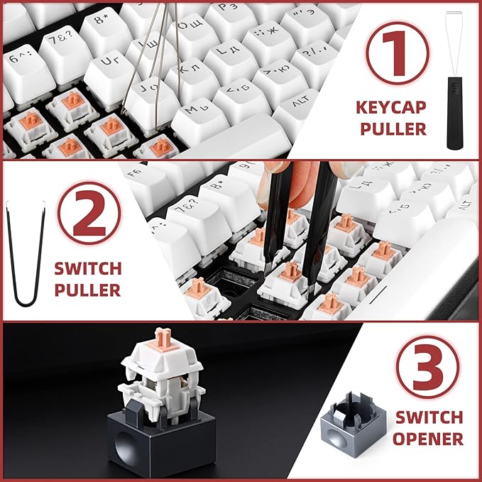 YIMAGUJRX RUNJRX Keyboard Switch Lube Kit GPL 205G0 0.53oz/15g, Switch Opener for Cherry MX TTC Holy Pandas Switch,Switch Lube Tools for Gaming Keyboard