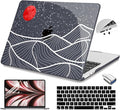 Teryeefi for M3 M2 M4 MacBook Air 13 inch Case 2025 2024 2023 2022 Release A3240 A3113 A2681 Model,Hard Shell Case for MacBook Air 13.6 inch + Keyboard Cover + Type C Adapter, Abstract Mountain-100