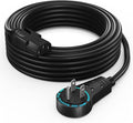 Maximm Monitor Computer Power Cord 15 Ft Flat Plug 360° Rotating PC Cable 3 Prong for, Desktop, Printer, Scanner, 16 AWG NEMA 5-15P to IEC13 - UL Certified