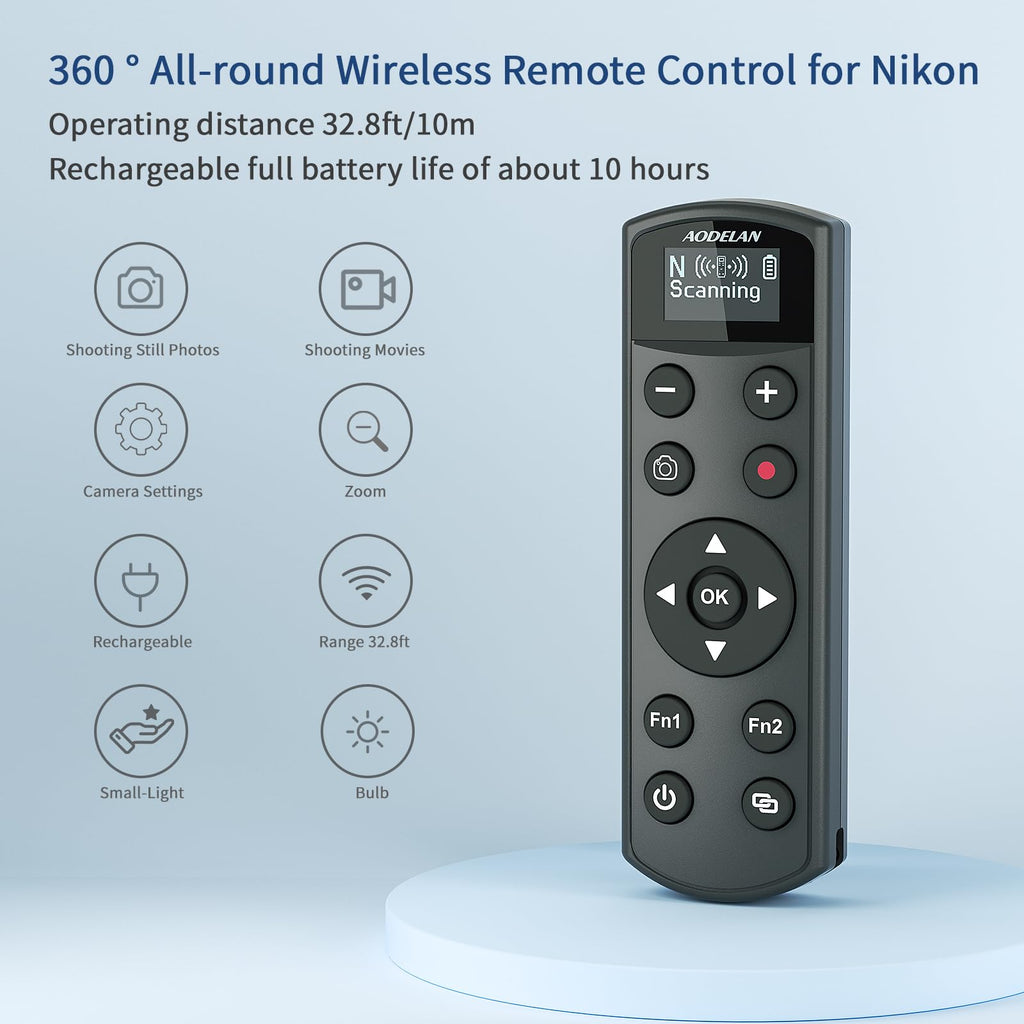 Rechargeable Shutter Release for Nikon Wireless Camera Remote Control