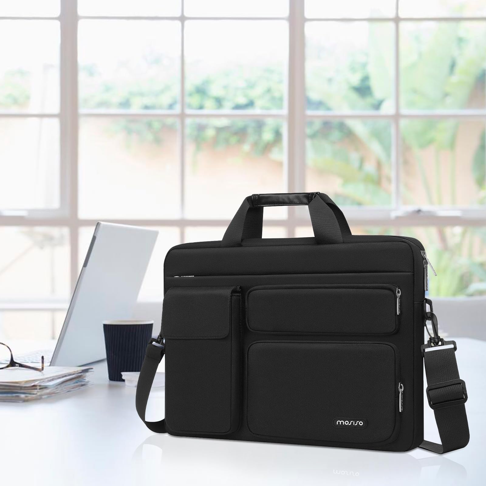 MOSISO Laptop Shoulder Bag 15.6 inch, 15-15.6 inch Computer Bag