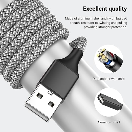 USB Splitter, 3.3FT USB A Male to 3 Female Extension Cable, USB Splitter 1 in 3 Out Support Charging and Data Transfer for Printer/Keyboard/Flash Drive/PlayStation/Laptop/LED Etc(Black)