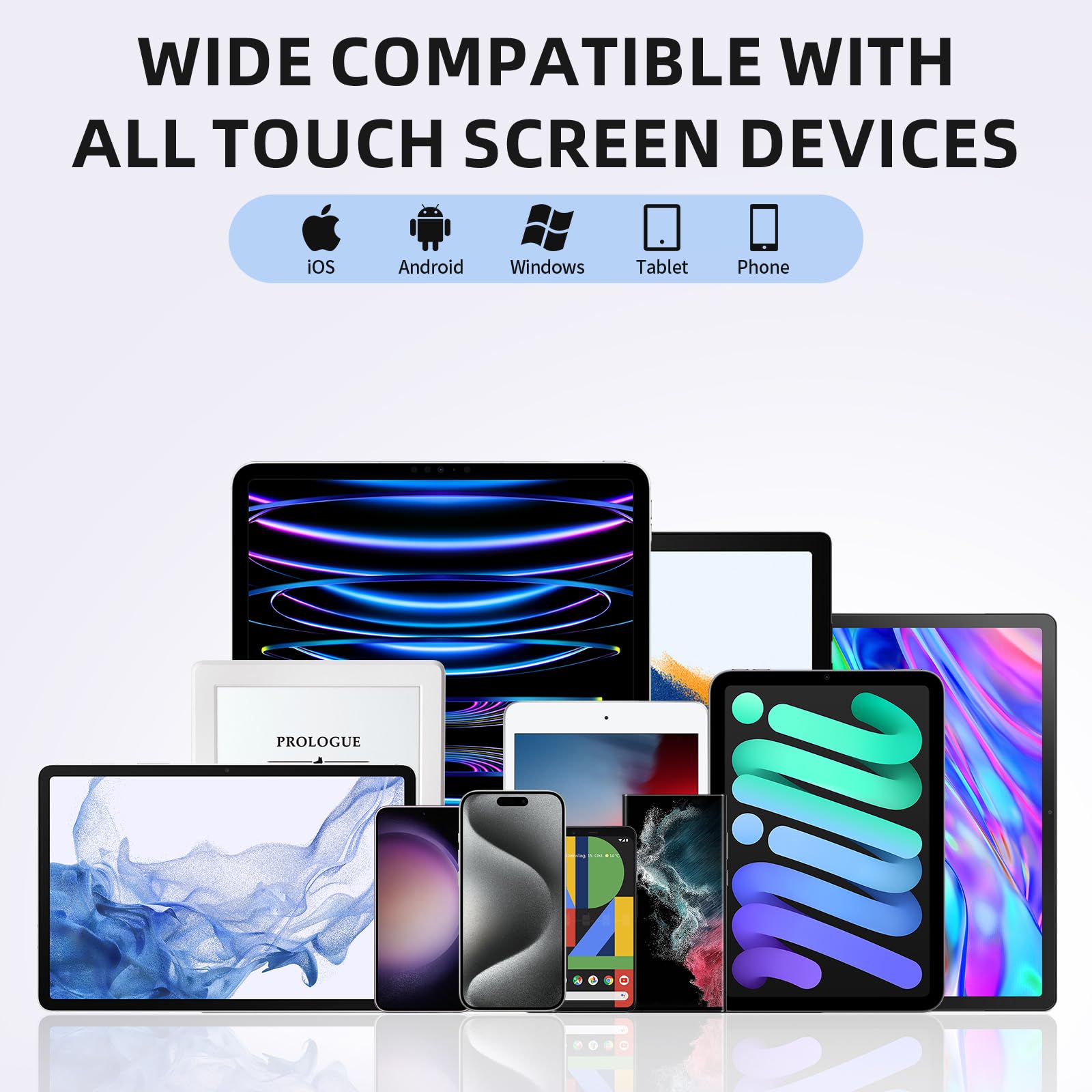 Stylus Pen for Touchscreen 10Pcs, 2-in-1 High Sensitivity & Precision Stylists pens, Stylus Pen for iPad/iPhone/Samsung/Android Tablets and Universal Capacitive Touch Screen (Colorful)