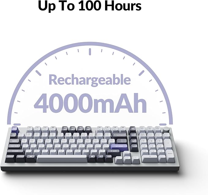 Keychron Q5 Pro QMK/VIA Wireless Custom Mechanical Keyboard, 96% Layout with Programmable Knob, KSA Double-Shot PBT Keycaps with Hot-swappable K Pro Brown Switch for Mac Windows Linux - Gray