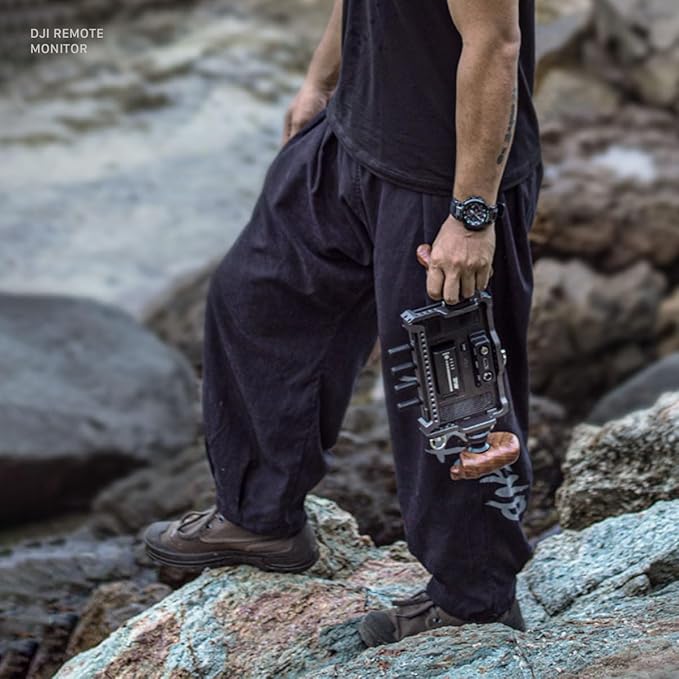Tilta Advanced Left Side Wooden Handle (ARRI Rosette - Type X) | Black Walnut Wood & Aluminum Alloy Build | Quick Release Button